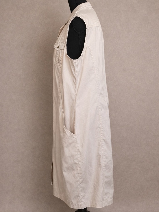 Jones New York Khaki Shirt Dress Sleeveless Button Front Size 14 - Picture 3 of 8